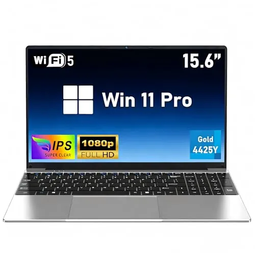 FUNYET Ordenador Portátil, 16 GB de RAM y 256 GB de SSD,Nuevo Laptop de 15,6 Pulgadas de 2026, Pentium Gold 4425Y Portátil,IPS FHD 1920 x 1080,5000 mAh，Teclado numérico，WiFi5