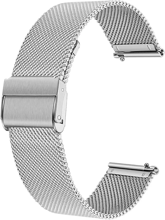 Deolven Correa de Reloj Metal, Correa de Reloj para Hombres y Mujeres para Reloj Inteligente y Reloj Tradicional