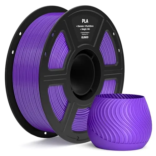 ELEGOO Filamento PLA 1.75 1KG Morado, Filamento para Impresora 3D, Precisión Dimensional +/- 0.02mm, Carrete Filamento 3D,para Mayoría Impresoras 3D