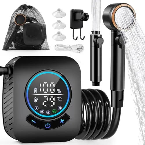 AUTOPkio Ducha Portatil Camping, 8000mAh Recargable Ducha Camper
