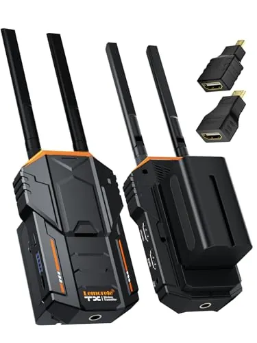 Lemorele Kit HDMI Inalámbrico 200 m, 2x4400mAh, 1080P@60Hz, Loop-out