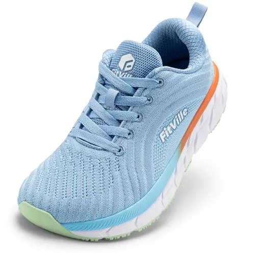 FitVille Zapatillas Mujer Anchas para Caminar y Running Azul 40 EU