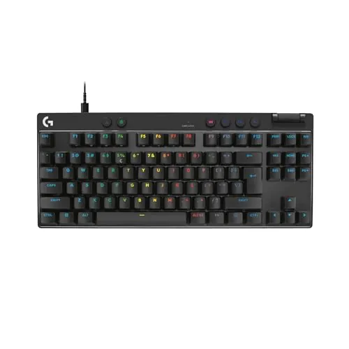 Logitech G Pro X TKL Rapid, Teclado para Gaming con Cable sin Teclado numérico con interruptores analógicos magnéticos, Modo de Disparo rápido, RGB, accionamiento Ajustable, US INTL - Negro
