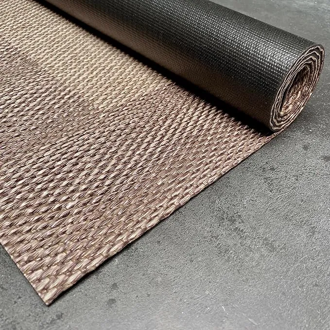 STORESDECO Alfombra vinílica de Tejido Trenzado Premium de Alta Gama. Lavable Antideslizante y extraplana. Materiales Resistentes de máxima Calidad Color Marrón Claro 160 x 230 cm