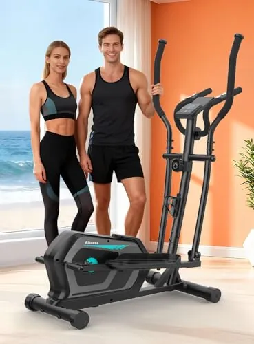 Bicicleta Elíptica para Casa con 16 Niveles de Resistencia,Monitor LCD