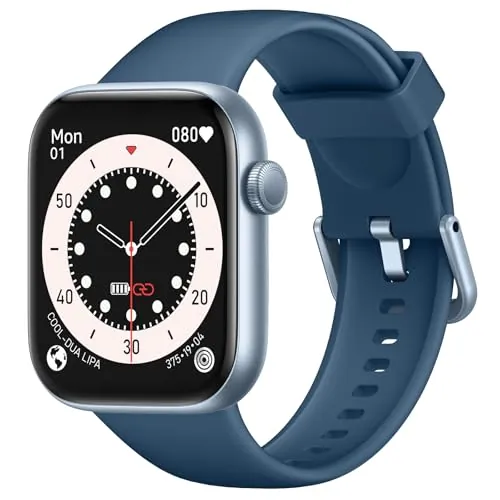 Reloj Inteligente Mujer Hombre, 1.85" Smartwatch con Llamadas Bluetooth, 140+ Modos Deportivos Smart Watch con SpO2/Pulsómetro/Monitor de Sueño/Podómetro, Impermeable IP68 Smart Watch Para Android iOS