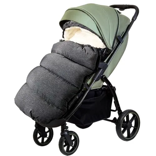 Aloskart Saco Carro Bebe Invierno Universal, 100cm Longitud, Gris-Oscuro