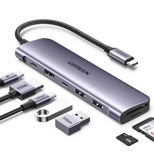 UGREEN Revodok 1071 Hub USB C 7 en 1 Adaptador Multipuerto Docking Station