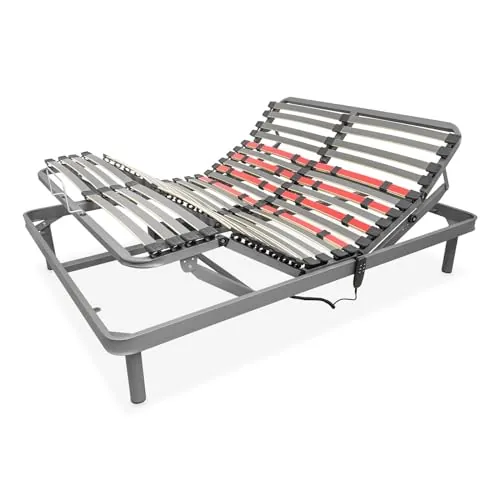amuéblate online - Cama Eléctrica Articulada Flexipro con 5 Planos y Estructura Reforzada - Ergonómica, Fiable y Silenciosa, Motor Alemán, 150 x 190