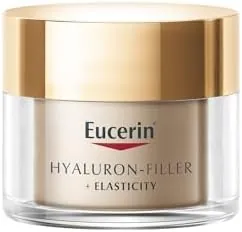 Eucerin Hyaluron-Filler + Elasticity Crema de Noche (50 ml), crema antiarrugas, antiedad y antimanchas, fórmula con Thiamidol, Collagen-Elastin Complex y Ácido Hialurónico, para todo tipo de pieles