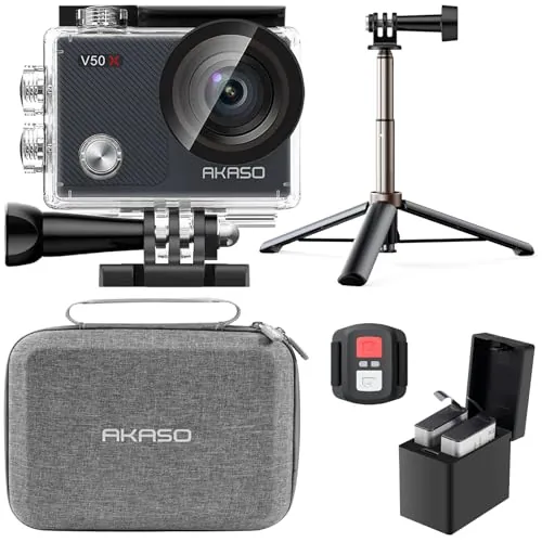 AKASO Pack de Creador V50 X Cámara Deportiva 4K 20MP Cámara de Acción