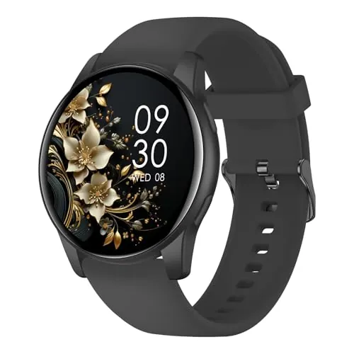 AcclaFit Reloj Inteligente Hombre Mujer con Llamadas Bluetooth, Smartwatch Esfera Redonda 1,38" con 147+ Modos Deportivos, Pulsómetro, Monitor de Sueño, IP68 Impermeable, Compatible con Android iOS