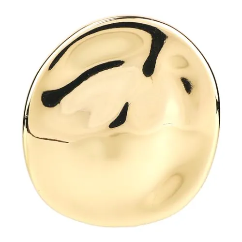 Mikovivi Broche Geométrico de Metal, Broche Pin Grande Vintage Irregular Redondo para Mujer Hombre Elegante Abrigo Vestido de Noche Joya para Boda Cumpleaños (Dorado)