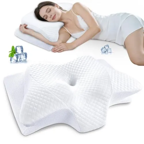 SAHEYER Almohada Neck 2 en 1, Almohada Neck Viscoelastica