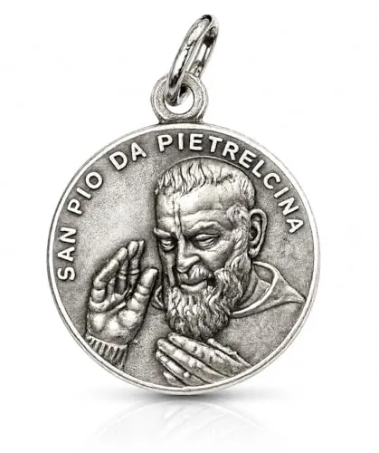 I G J Medalla de San Pío de Pietrelcina (Padre Pio) - Fabricada en Italia