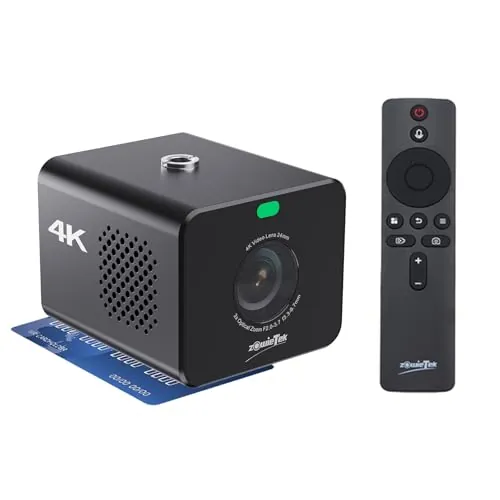 zowietek cámara POV 4K Zoom NDI|HX3, autoenfoque, Salida SDI/HDMI/UVC, Zoom óptico 3X, compacta, Control móvil Flexible, PoE/USB-C, grabación TF/NAS, Streaming Profesional