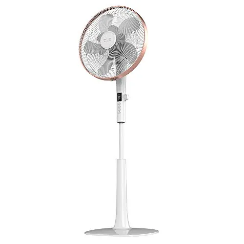 Cecotec Ventilador de Pie con Mando a Distancia y Temporizador EnergySilence 1030 SmartExtreme. 28 W, 10 Aspas 40cm de Diámetro, Oscilante, 24 Velocidades, Ajustable 115-135cm, Motor DC, Blanco