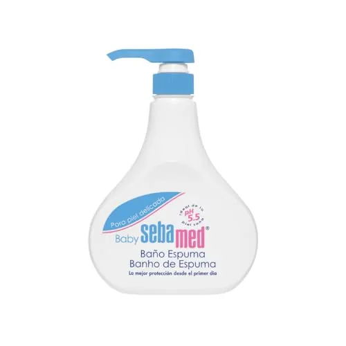 Baby Sebamed Espuma de Baño sin Jabón, Piel Sensible Bebé, 1 L | pH 5.5, Apto Recién Nacido, con Camomila, Sin Jabón, Cuida y Protege la Piel, Nutre sin Resecar, Testado Dermatológicamente