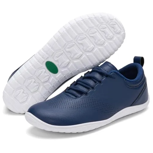 SAGUARO Zapatillas Barefoot Hombre, Zapatillas Minimalistas Antideslizantes Ligeros, Sintético Zapatos Barefoot para Caminar al Aire Libre Casual Azul,Gr.42