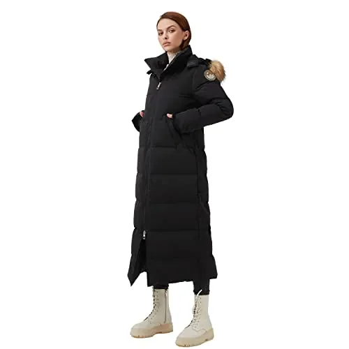 Fitouch Abrigo Largo de Plumón para Mujer Waukee | Chaqueta 750+ Fill Power | Parka de Invierno