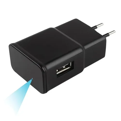SHMIZZ Mini Cámara Espía Oculta, 1080P HD Cargador USB Cámara Cargador de Detección de Movimiento