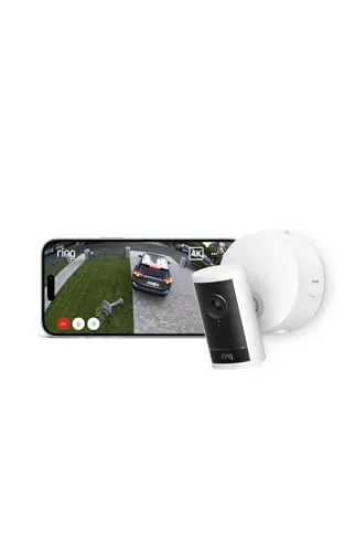 Ring Cámara exterior Pro con adaptador PoE (Outdoor Camera Pro, última generación) | Cámara de seguridad | Retinal 4K, zoom de hasta 10x | Prueba gratuita de 30 días del plan de suscripción Ring