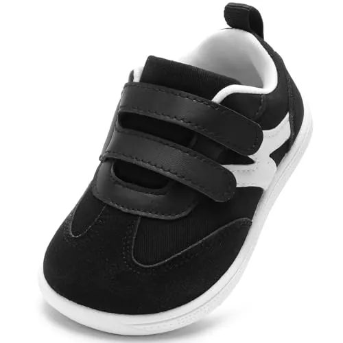 STQ KIDS Respetuoso Bebe Barefoot Niños Primeros Pasos Negro 22 EU Ancho
