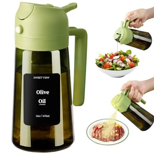 SWEET VIEW Aceitera Spray Pulverizador y Dispensador Aceite
