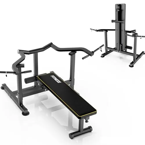 Orisyn Máquina de press de banca con palanca, capacidad de carga de 400 kg, press de pecho con brazos independientes, estación de fuerza cargada con placas para entrenamiento en casa sin ayudante