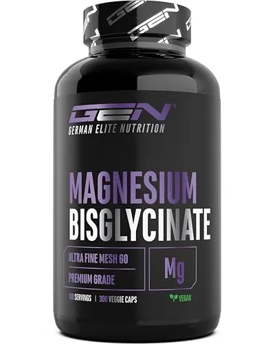 Magnesio Bisglicinato - Premium: Core Chelate® - 300 Cápsulas Veganas - 330 mg de Magnesio por Dosis Diaria - Magnesio Quelado con Ultra Fine Mesh 60 - Vegano, Alta Dosis