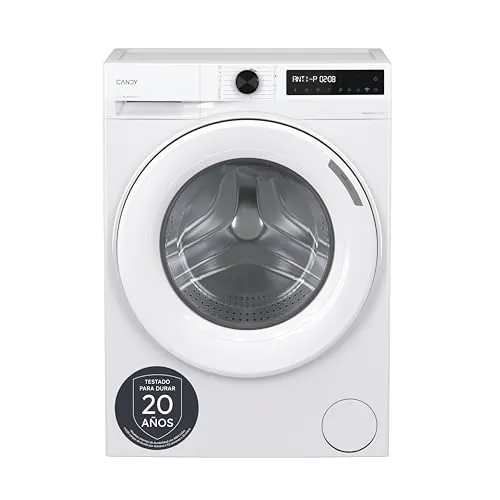 Candy ProWash 500 BR 48SL6-S, Lavadora 8 KG, 1400 RPM, Display Digital, Conectividad WIFI, 16 Ciclos, Motor Inverter SpeedDrive, Inicio Diferido 24H, Bloqueo Infantil, 49cm de Fondo, 72 DB, Blanco