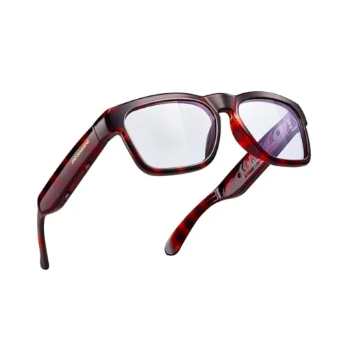 OhO - Gafas de sol inteligentes polarizadas con altavoz Bluetooth, protección UV atlética/exterior y control de voz, unisex (lente gris)