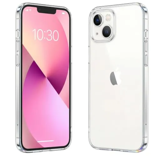 caslord Funda Transparente Ultra Delgado para iPhone 13