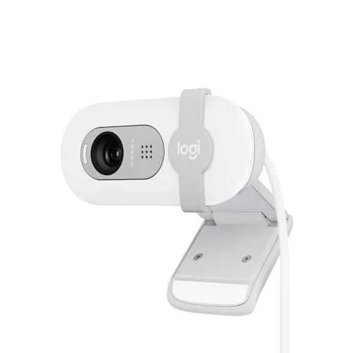Logitech Brio 100, cámara Web Full HD para reuniones y Streaming