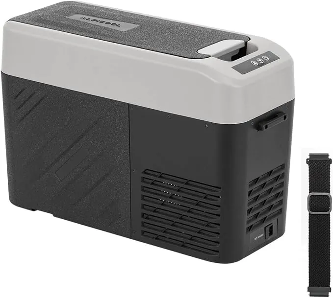 Alpicool KCF15 15 litros Nevera Portátil Eléctrica Refrigerador de Coche 12V 24V Mini frigorífico CA 220v para Hogar, Camping, Viajes, Automóvil, 20ºC a 20ºC