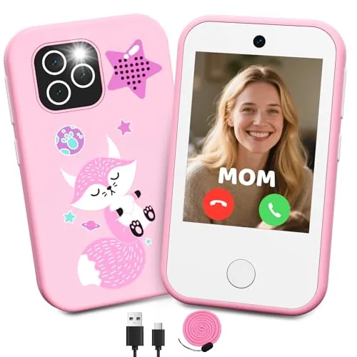 CHAKEYAKE Smartphone Niños 4G sin Contrato, Movil para niños con Llamadas, Doble Cámara, Pantalla Táctil HD 2.8", Reproductor MP3, Linterna, Juegos Educativos, Regalo para Niños Y Niñas de 3-12 Años