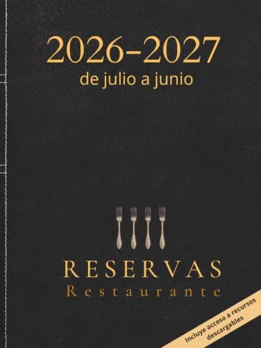 Libro reservas restaurante 2026: Agenda restaurante con fechas, 1 página diaria. Elegante tapa dura, A4