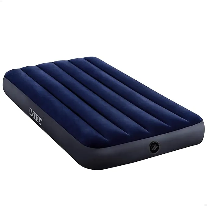 Intex Colchón hinchable Dura-Beam, Cama de aire inflable para camping Color Azul, acampada