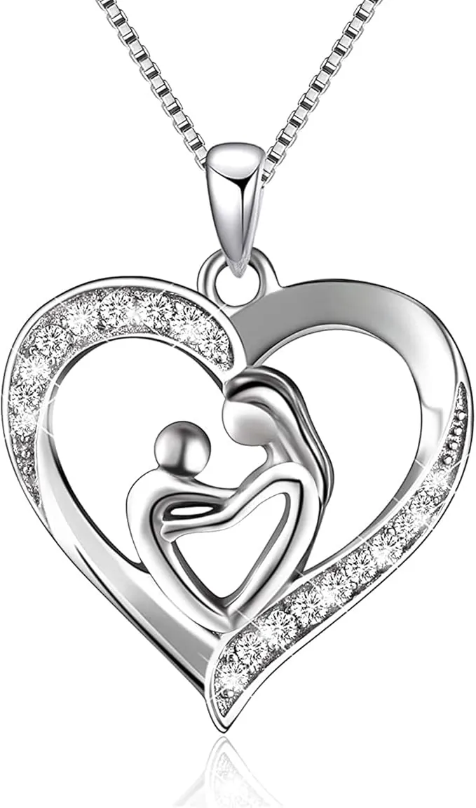 Rose Eterna, Collar de la Cadena del Corazón de la Caja de Joyería, Día de la Madre Regalo, Collar de Cumpleaños Regalo para Mujeres