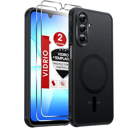LeYi Funda Magnética para Samsung Galaxy A17 /A 17 5G/4G, Negro