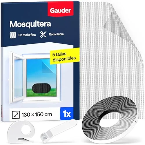 GAUDER Mosquiteras para ventanas, mosquitera ventana (130x150cm)
