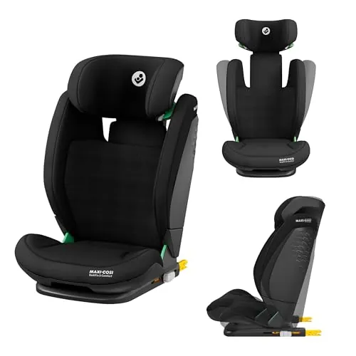 Maxi-Cosi RodiFix S Comfort i-Size, Silla Coche, 100–150cm, Authentic Black