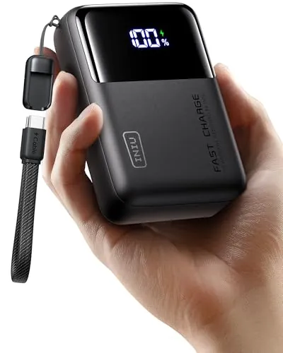 INIU Power Bank Pare Portátil, Pequeño 100W 25000mAh Alta Capacidad Batteria Externa, USB-C Bateria Portatil Carga Rapida para MacBook Pro, Steam Deck, iPhone 17 16 15 Pro, Samsung S22, iPad Pro etc.