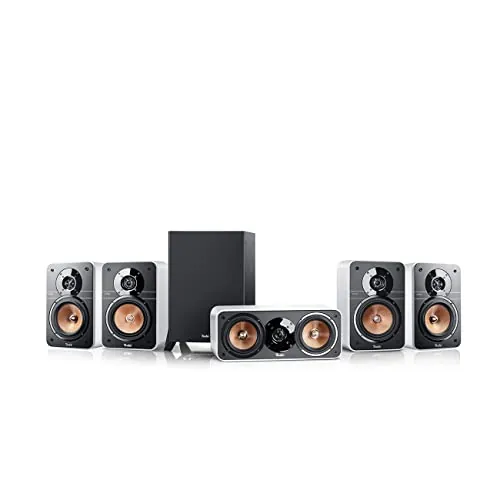 Teufel Ultima 20 Surround Sound System 5.1 - Sistema de Sonido 5.1 para Cine en casa (Sonido Surround y subwoofer, Alta fidelidad) - Blanco