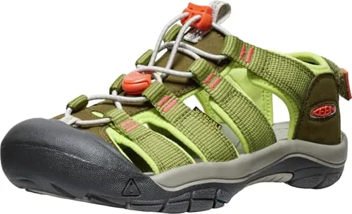 KEEN Unisex Kid's Newport Boundless Sandals, Dark Olive Scarlet Ibis, 11 UK Child