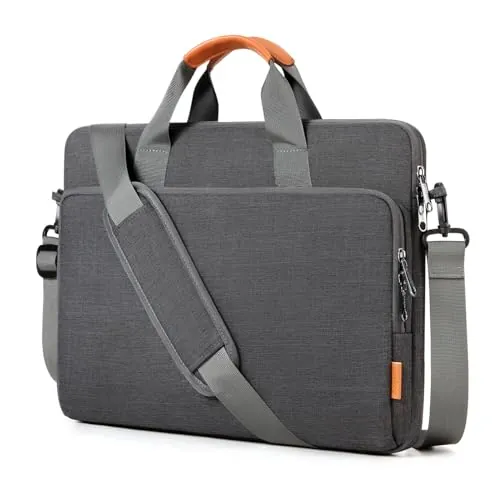 bagasin Bolsa de transporte para ordenador portátil de 15, 15.6 y 16 pulgadas, maletín de tela repelente al agua, cargador superior ligero, para negocios o escuela