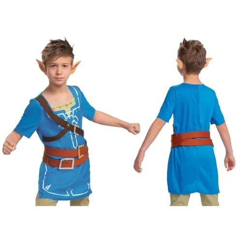 Disguise Officiel Legend of Zelda - Disfraz para niño Blau, Cosplay Zelda para niño, disfraz de carnaval mardi gras cumpleaños, fiesta de Navidad L