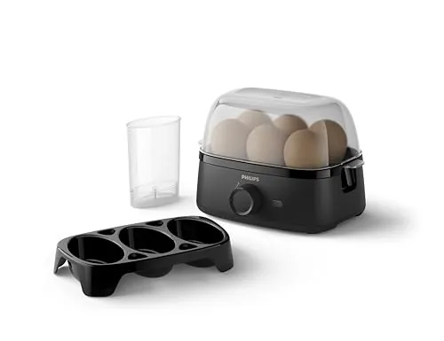 Philips 3000 Cuece Huevos Eléctrico, hasta 6 Unidades, 400 W