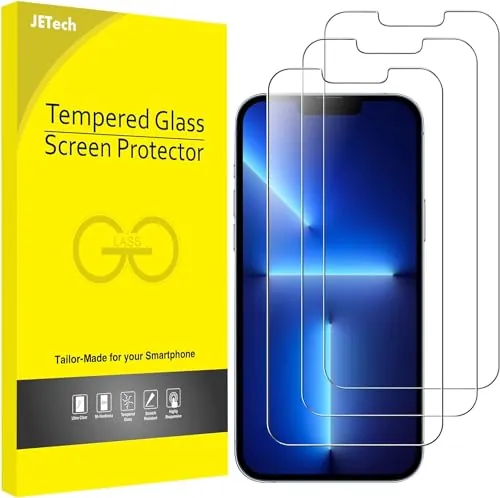 JETech Protector de Pantalla para iPhone 17e (2026) / iPhone 16e / iPhone 13/13 Pro, Cristal Vidrio Templado, Pantalla de 6,1 Pulgadas, 3 Unidades