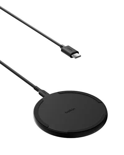 Belkin BoostCharge Cargador Inalámbrico Qi, Carga Rápida 15W - Negro